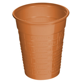 Gobelet Plastique PS Orange 200ml Ø7cm (50 Utés)