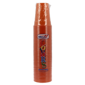 Gobelet Plastique PS Orange 200ml Ø7cm (50 Utés)