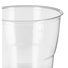 Herbruikbare PS Beker "Diamant" Kristal 600ml Ø9,4cm (25 stuks) 