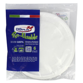 Herbruikbaar PS Bord Rond Wit Ø32cm (10 stuks)