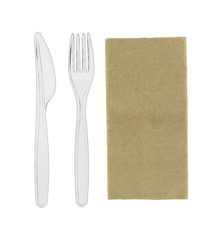 Set Couverts Réutilisables PS 2 pièces + Serviette (25 Utés) Set Couverts Réutilisables PS 2 pièces + Serviette (25 Utés)