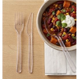 Bestek Set Herbruikbare PS 3 Stukss + Servet (25 Stuks)