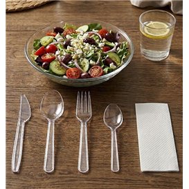 Set Couverts Réutilisables PS 4 pièces + Serviette (25 Utés)