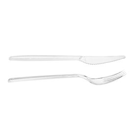 Set Couverts Réutilisables PS 2 pièces + Serviette (25 Utés)