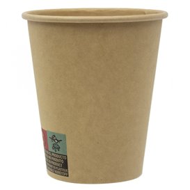 Papieren beker 9 Oz/280ml Kraft-Kraft Ø8,1cm (1.000 Stuks)