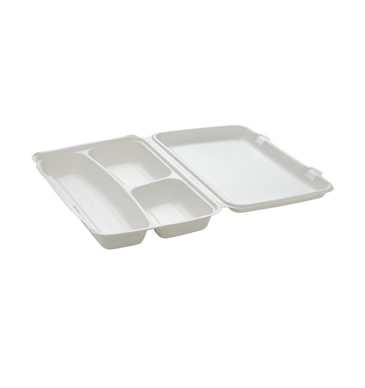 Suikerriet Gescharnierd Panini Container 3C 38x48,3x6,15cm (100 stuks) Suikerriet Gescharnierd Panini Container 3C 38x48,3x6,15cm (100 stuks)