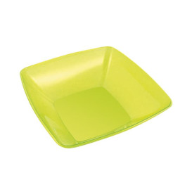 Plastic Kom PS Kristal Hard groen 480ml 14x14cm 