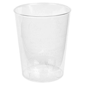 Plastic PS Shotje Geïnjecteerde glascider transparant 40 ml (50 stuks) 