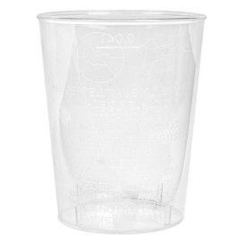 Plastic PS Shotje Geïnjecteerde glascider transparant 40 ml (50 stuks) 