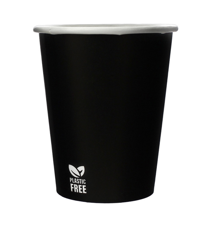 Plastic-Vrije Papieren Beker 8 Oz/240ml Zwart Ø8,0cm (50 stuks) Plastic-Vrije Papieren Beker 8 Oz/240ml Zwart Ø8,0cm (50 stuks)