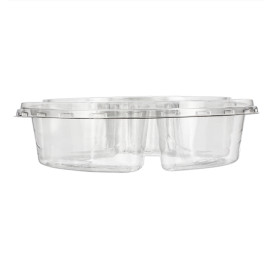 Bol en Plastique PET 5C et Couvercle Ø26x7cm (100 Utés)