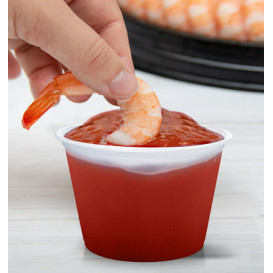 Pot à Sauce Plastique PP Trans. 25ml Ø4,8cm (125 Utés)