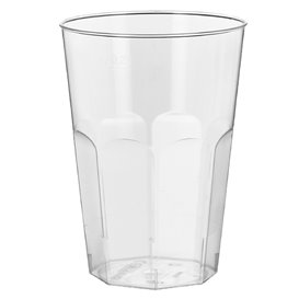 Plastic PS beker Kristal "Deco" transparant 200 ml (25 stuks) 