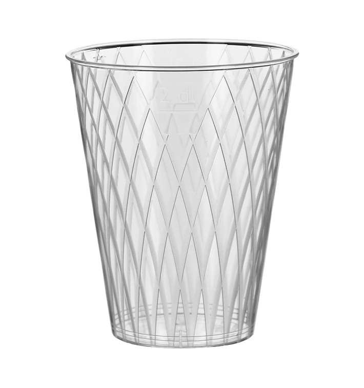 Verre Plastique Dur Diamant Transparent 200ml (50 Utés)