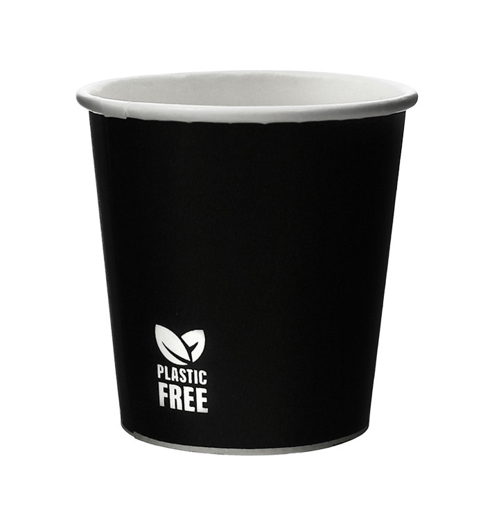 Plastic-Vrije Papieren Beker 4 Oz/120ml Zwart Ø6,2cm (100 stuks) Plastic-Vrije Papieren Beker 4 Oz/120ml Zwart Ø6,2cm (100 stuks)