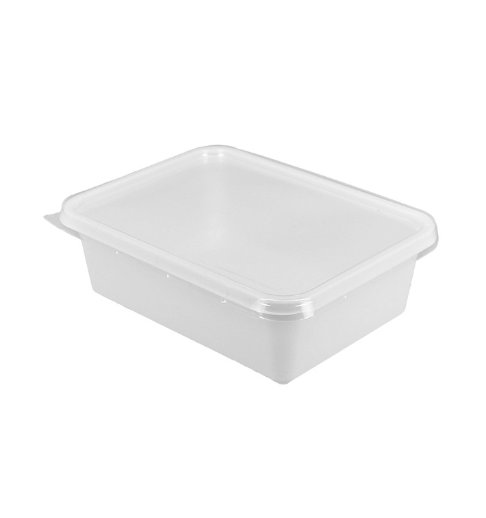 Boîte avec Couvercle Plastique PS 157x112x51mm 500ml (100 Utés)