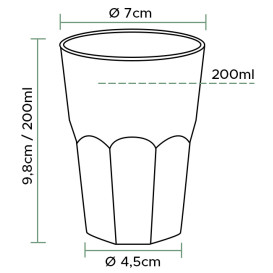 Verre Plastique Dur "Deco" PS 200ml (25 Unités)