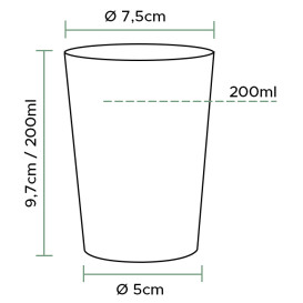 Verre Plastique Dur 200ml Transparent (50 Unités)