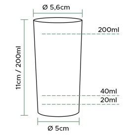 Verre Plastique Dur Long Drink 200ml (10 Unités)