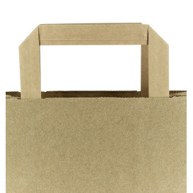 Papieren zak voor fles met handgrepen kraft 19+8x37cm (50 stuks) 