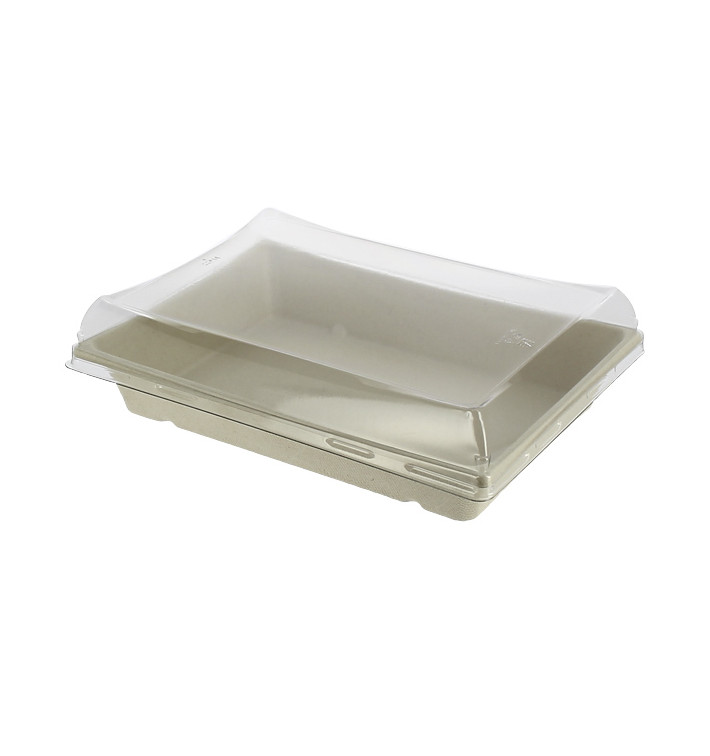 Suikerriet dienblad met Deksel 750ml 22x16x6cm (15 stuks) 