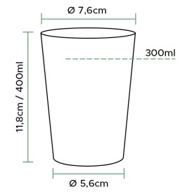 Verre Plastique Dur PS 400ml (500 Utés)