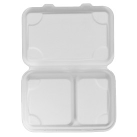 Emballage Canne à Sucre Blanche 2C 23x15x7,5cm (50 Utés)