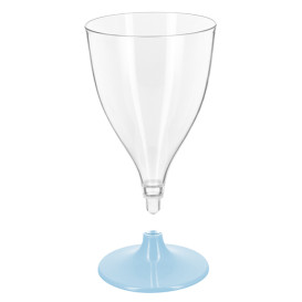 Coupe Réutilisable PS Eau/Vin Pied Bleu 200ml 2P (6 Unités)