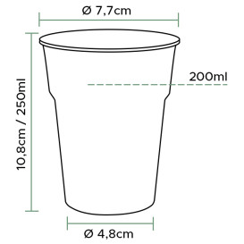 Gobelet Plastique à Bière PP Dur 200ml (1.000 Unités)