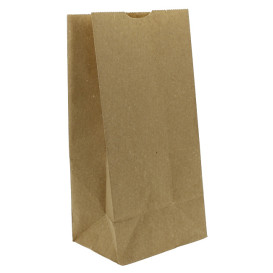 Sac en papier KRAFT sans anses 45g/m² 12+8x24cm (1.000 Utés)