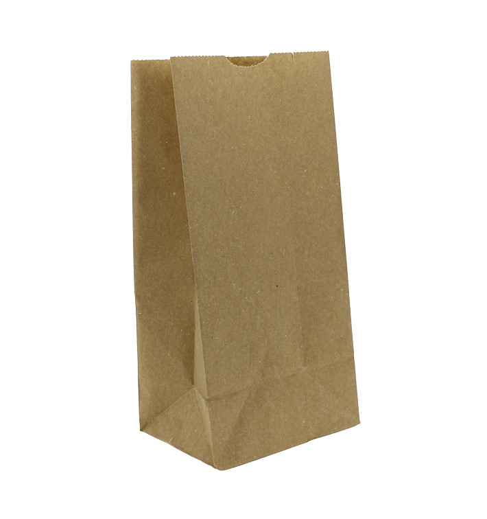 Sac en papier KRAFT sans anses 45g/m² 12+8x24cm (1.000 Utés)