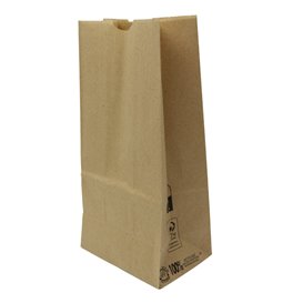 Papieren zak zonder handvat kraft bruin 45g/m² 12+8x24cm (1.000 stuks)