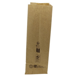 Sac en papier KRAFT sans anses 45g/m² 12+8x24cm (1.000 Utés)