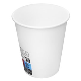 Papieren beker wit 9 Oz/280ml Ø8,1cm (600 stuks)