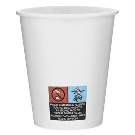 Papieren beker wit 6Oz/180ml Ø7,0cm (1.000 stuks)