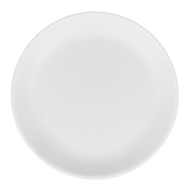 Assiette Réutilisable Durable PP Minéral Blanc Ø21cm (54 Utés)