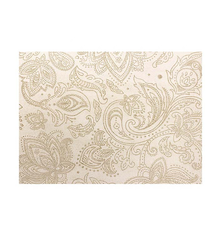 Nappe en Non-Tissé 120x120cm "Mandala" Crème 50g/m² (150 Utés) Nappe en Non-Tissé 120x120cm "Mandala" Crème 50g/m² (150 Utés)