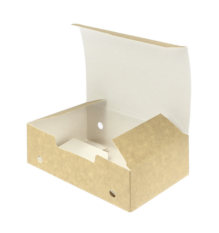 Boîte Repas à emporter Moyen Kraft 145x90x45mm (25 Utés) Boîte Repas à emporter Moyen Kraft 145x90x45mm (25 Utés)