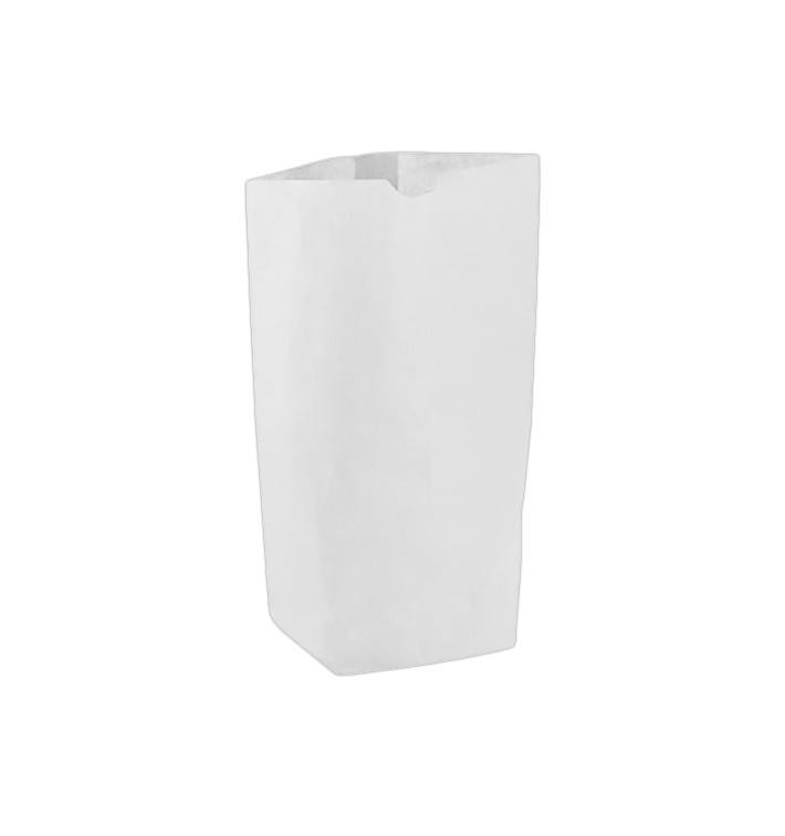 Papieren Zak met Zeshoekige Base Wit 17x22cm (1000 stuks) Papieren Zak met Zeshoekige Base Wit 17x22cm (1000 stuks)