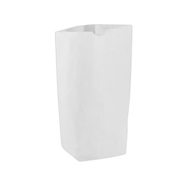 Papieren Zak met Zeshoekige Base Wit 23x35cm (1000 stuks)