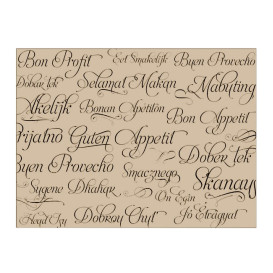 Nappe en papier 1,2x1,2m "Bon Appetit" 40g (300 Unités)