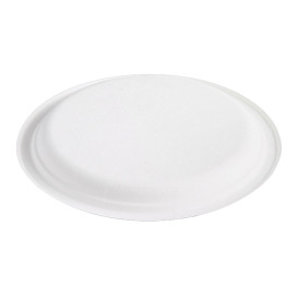 Assiette Canne à Sucre Bagasse Blanc Ø25,3 cm (50 Utés)