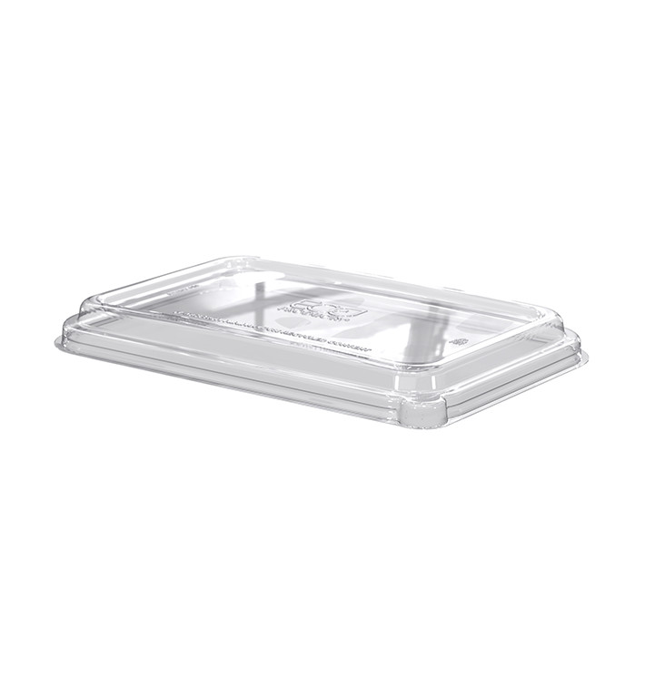 Plastic Deksel RPET transparant voor Suikerriet dienblad Ecologisch 355 en 470 ml (400 stuks) Plastic Deksel RPET transparant voor Suikerriet dienblad Ecologisch 355 en 470 ml (400 stuks)