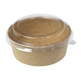 Soepkom Karton Kraft-Kraft met Deksel 550ml (250 Stuks)