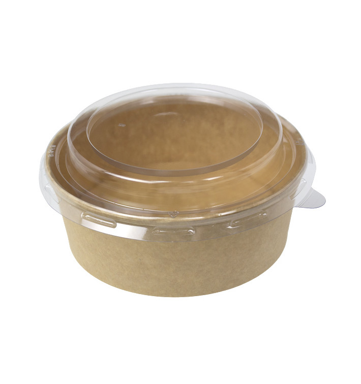 Soepkom Karton Kraft-Kraft met Deksel 550ml (50 Stuks) Soepkom Karton Kraft-Kraft met Deksel 550ml (50 Stuks)