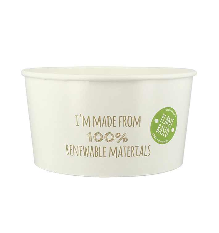 Papieren Vernieuwbare Saladekom witte 1030ml Ø15,1cm (40 stuks) Papieren Vernieuwbare Saladekom witte 1030ml Ø15,1cm (40 stuks)