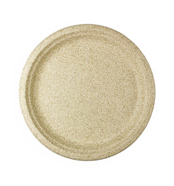 Assiette en Son de Blé Naturel Ø26cm (50 Unités) Assiette en Son de Blé Naturel Ø26cm (50 Unités)