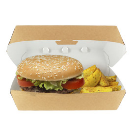 Boîte à Hamburger Kraft Géant 23x17,5x8cm (25 Utés)