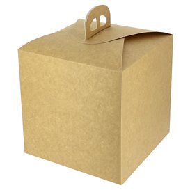 Boîte de Panettone en carton kraft 1000g 21,5x21,5x21,5cm (25 Utés) 