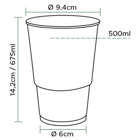 Gobelet Plastique PP Transparent 615ml (800 Utés)